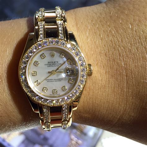 women's diamond watch rolex|rolex female with diamonds.